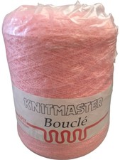 Knitmaster Bouclé Yarn 4 Ply Pink 500g Acrylic Nylon Blend