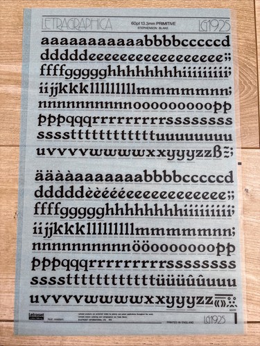 Letraset rub dry - letraset,