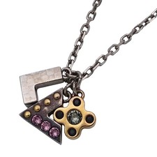 Louis Vuitton Women's Love Letters Pendant Necklace with Rhinestones in Silver, 