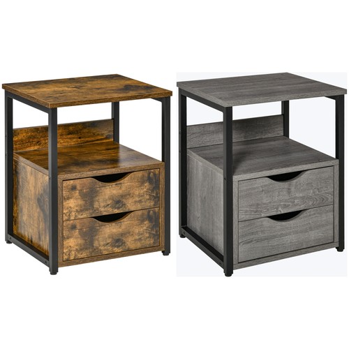 Homcom end table - homcom, bedroom