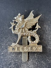 Wessex Brigade, British Army, Anodised Aluminium, Stay bright,  Cap Badge.
