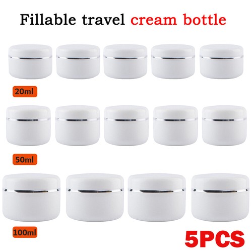 5pcs white travel - white, pots