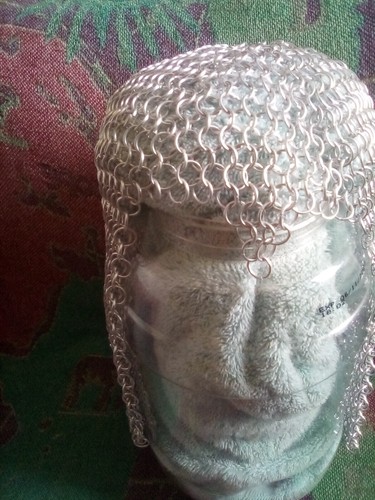 Chain medieval hood aluminum - medieval,