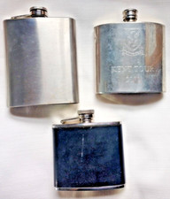 3 vintage hip flasks 2