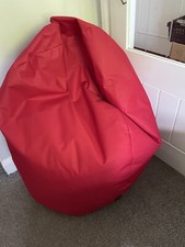 BuBiBag Bean Bag 24” Chair Red Indoor/Outdoors Garden Gamer