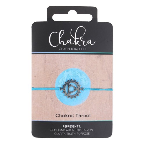Throat chakra charm bracelet - chakra,