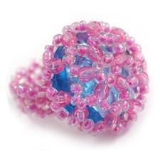 20mm D/Pink Flamingo Glass and