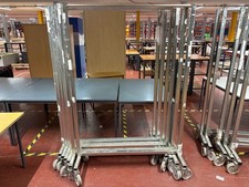 Steely Heavy Duty Garment Clothing Rail 5 ft X 6ft Industrial Retail Wheels 