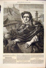 Original Old Antique Print