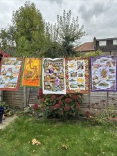 Bundle Of Vintage  Irish Linen And Cotton Tea Towels X 8.