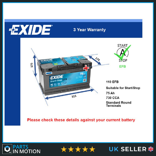 Efb car battery - jaguar, x