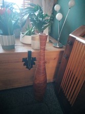 Wood vase vintage hand - vintage,
