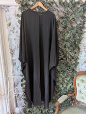 Batwing Abaya Kaftan Maxi Dress Black Oversized Modest Islamic Clothing – 2XL