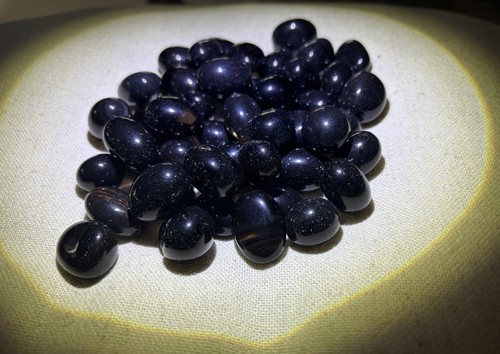 Black agate tumbled stones - 48,