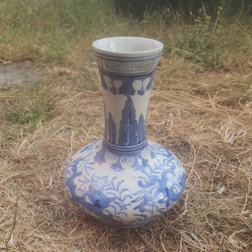 Vase chinese porcelain blue - ,