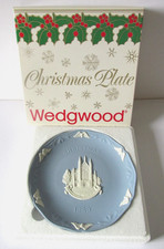 Wedgwood Jasper Ware Christmas Plate 1989 Winchester Cathedral