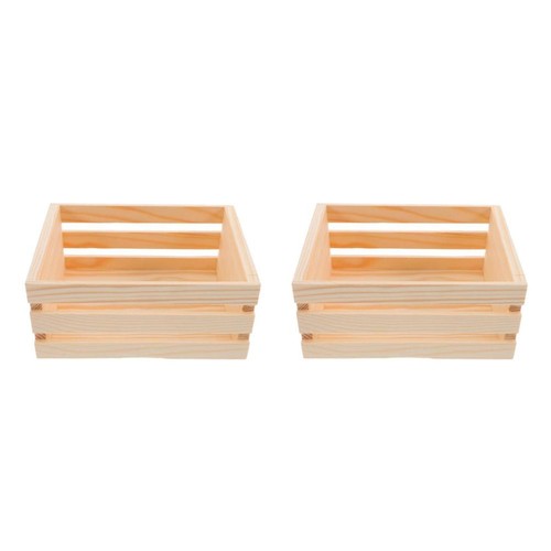 Reusable mini wood crate - reusable, for