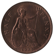 1934 George V Half Penny Coin