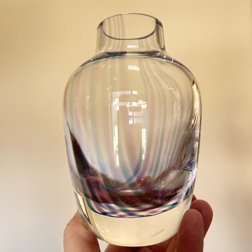 Caithness glass vase rainbow - caithness,