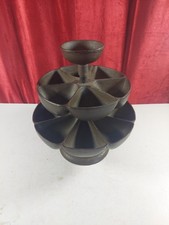 Antique French Cast Iron Cobblers Rotating Multi Bin Tidy Tray