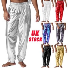 UK Mens Shiny Metallic Jogger