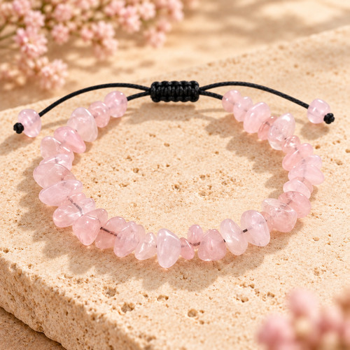 Rose quartz bracelet - rose,