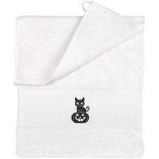 'Cat on Halloween Pumpkin'