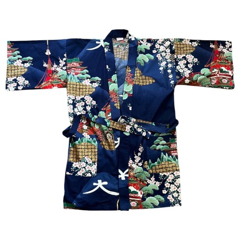Vintage short cotton kimono - short,