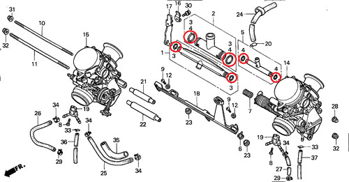 Honda cb500 carburettor - 93-02,