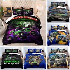 Monster Jam Truck Quilt Duvet Cover Grave Digger Bedding Set Single Double Gift