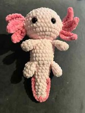 crochet axolotl teddy handmade