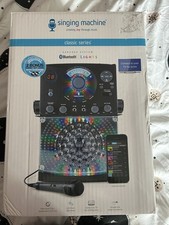 Singing Machine SML385UBK Bluetooth Karaoke System LED Lights, CD+G, USB & Mic