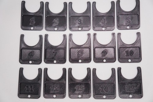 Individual numbered tags - numbered, (#1