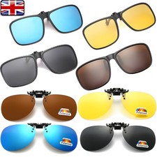 UV400 Polarised Clip On Flip Style Sunglasses Polarized driving Fishing cycling
