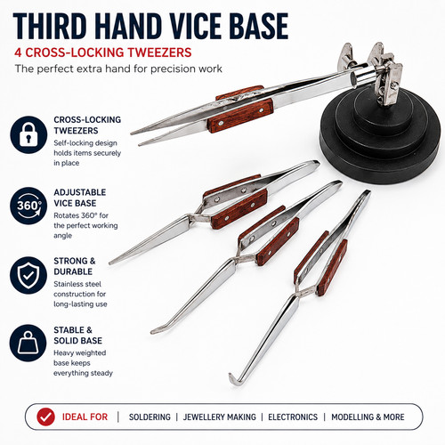 Third hand vice - hand, base