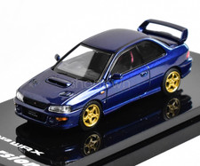 HobbyJapan 1:64 Dark Blue Impreza GC8 WRX STI Sport Model Diecast Display Car
