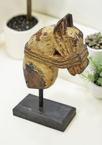 Antique wooden horse - wooden, head