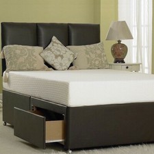 MEMORY LEATHER DIVAN BED WITH