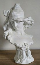 Bust of Salome Art Nouveau Decorative Statue Figurine By ALFRED FORTAY #827