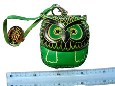 REAL LEATHER PURSE , GREEN OWL