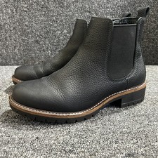 ECCO Chelsea Boots Womens UK 4.5 EU 37 Black Grained Leather Comfort