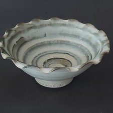 Ingleton Pottery Bowl Stoneware Studio Cream Green