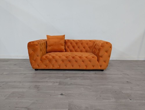 Fully buttoned bright orange - buttoned,
