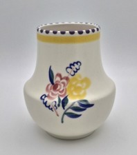 Poole Pottery Floral Vase Hand Painted Vintage - 1950's 10cm - Great condition 