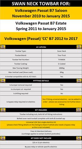 Swan neck towbar for - swan,