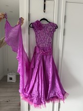 Junior Ballroom Dress Made with Swarovski 11-14 Yo Purple Dance Competition