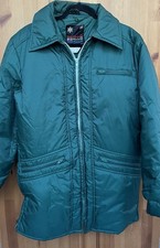 SIGALLO Vintage 80's Men's Green Long Sleeve Collared Nylon Ski Jacket - Size M