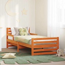 Extendable Bed Frame for Kids Wax brown 80 x 130 / 165 / 200 cm vidaXL