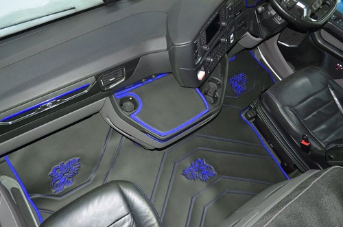 Floor mats set fit - mats, scania