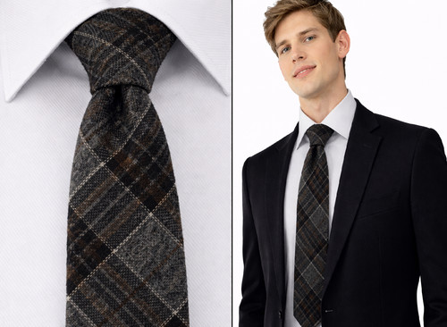Tartan men tie wool - men's,